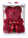 L’ourson de roses 40 cm Bordeaux
